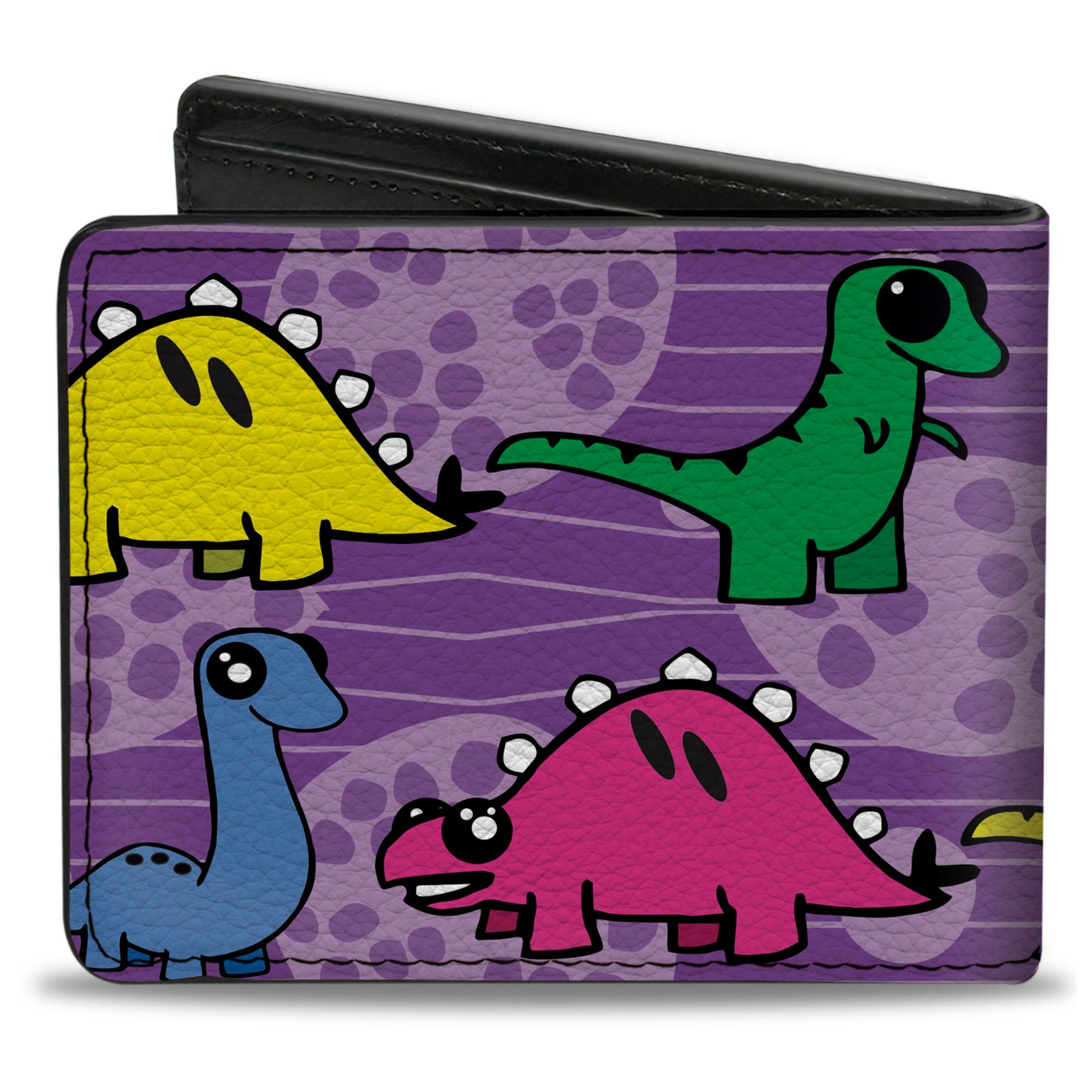 Bi-Fold Wallet - Dinosaur Cartoon Bi-Fold Wallets Buckle-Down
