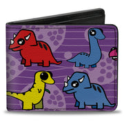 Bi-Fold Wallet - Dinosaur Cartoon Bi-Fold Wallets Buckle-Down