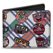 Bi-Fold Wallet - Donuts & Coffee Cartoon Bi-Fold Wallets Buckle-Down