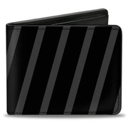 Bi-Fold Wallet - Diagonal Stripes Black Gray Bi-Fold Wallets Buckle-Down