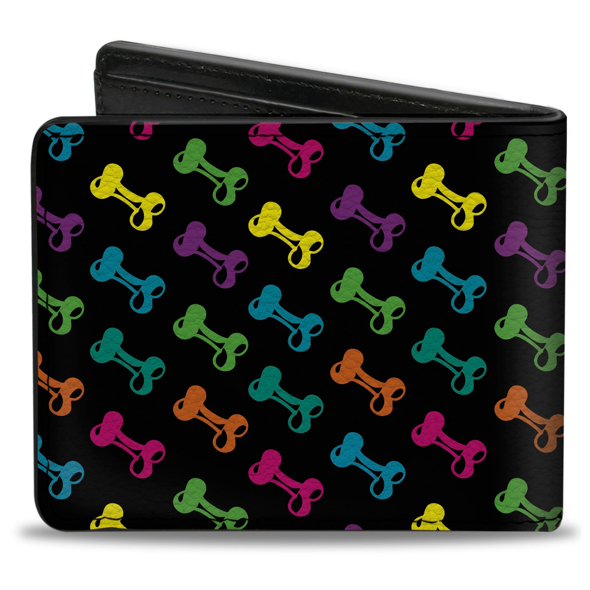 Bi-Fold Wallet - Dog Bone Black Multi Color Bi-Fold Wallets Buckle-Down