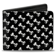 Bi-Fold Wallet - Dog Bone Black White Bi-Fold Wallets Buckle-Down