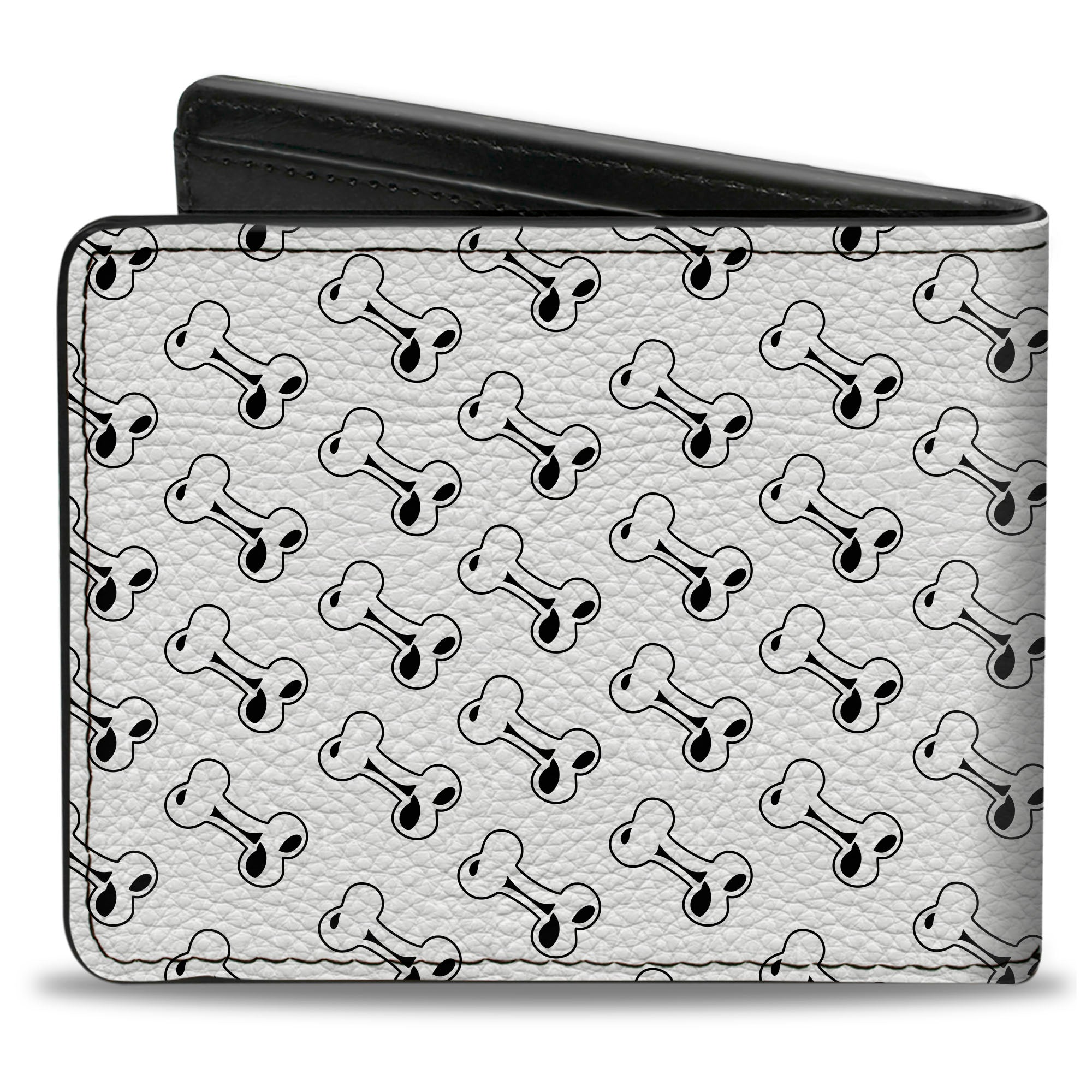 Bi-Fold Wallet - Dog Bone White Black Bi-Fold Wallets Buckle-Down