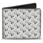 Bi-Fold Wallet - Dog Bone White Black Bi-Fold Wallets Buckle-Down