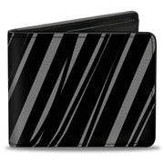 Bi-Fold Wallet - Diagonal Stripes Scribble Gray Black Bi-Fold Wallets Buckle-Down