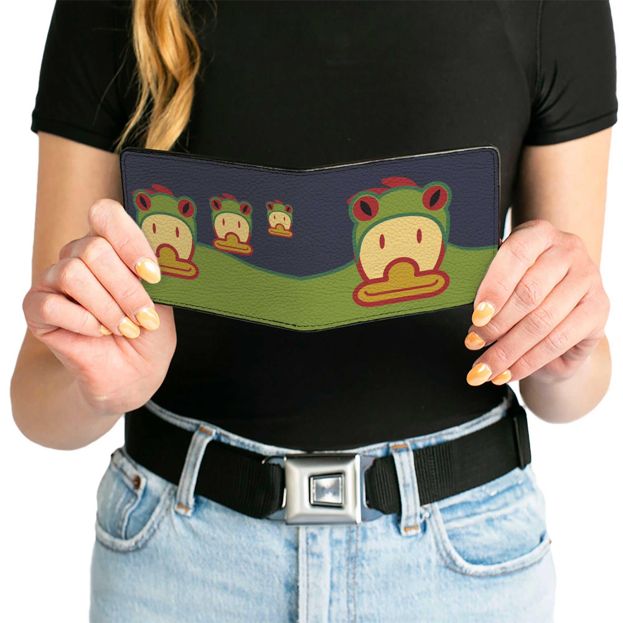 Bi-Fold Wallet - Duck w Frog Hat Bi-Fold Wallets Buckle-Down