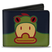 Bi-Fold Wallet - Duck w Frog Hat Bi-Fold Wallets Buckle-Down