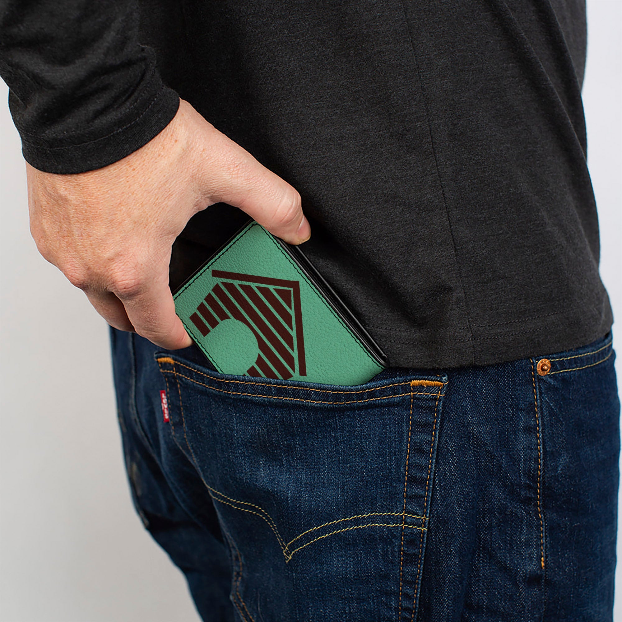 Bi-Fold Wallet - Dog House & Bone Turquoise Brown Bi-Fold Wallets Buckle-Down