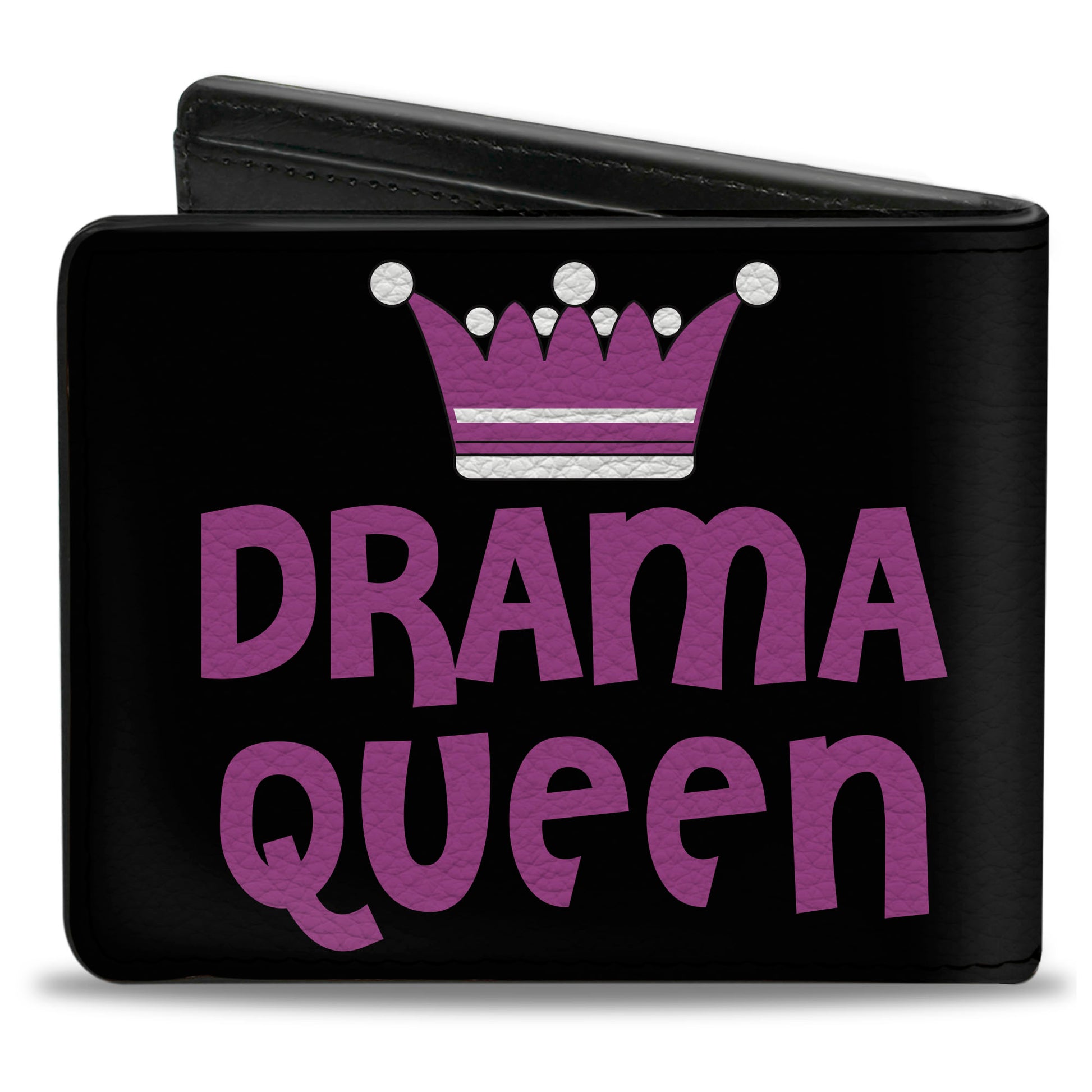 Bi-Fold Wallet - DRAMA QUEEN Black Fuchsia Bi-Fold Wallets Buckle-Down