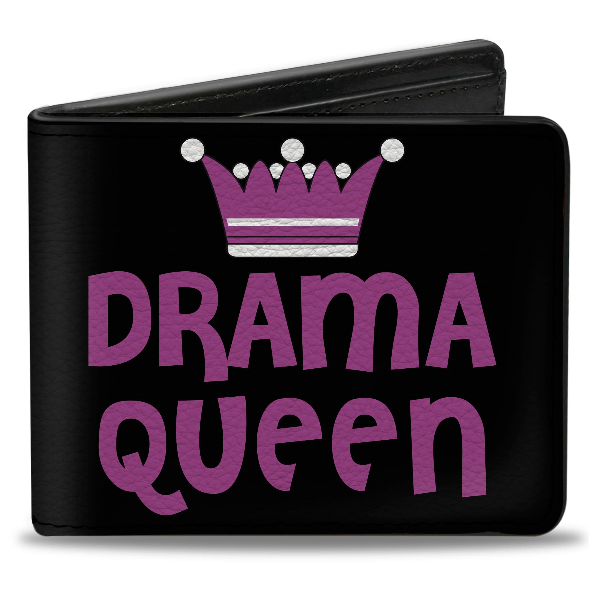 Bi-Fold Wallet - DRAMA QUEEN Black Fuchsia Bi-Fold Wallets Buckle-Down