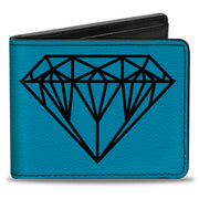 Bi-Fold Wallet - Diamond Sketch Turquoise Black Bi-Fold Wallets Buckle-Down