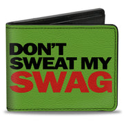Bi-Fold Wallet - DON'T SWEAT MY SWAG Neon Green Black Red Bi-Fold Wallets Buckle-Down