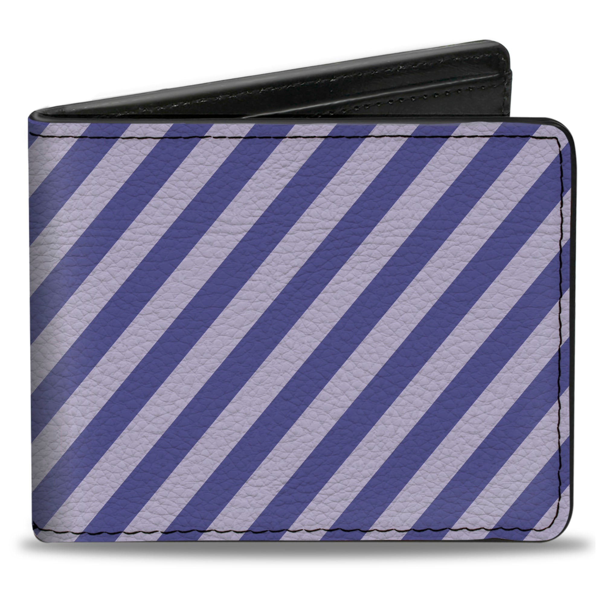 Bi-Fold Wallet - Diagonal Stripes Pastel Blues Bi-Fold Wallets Buckle-Down