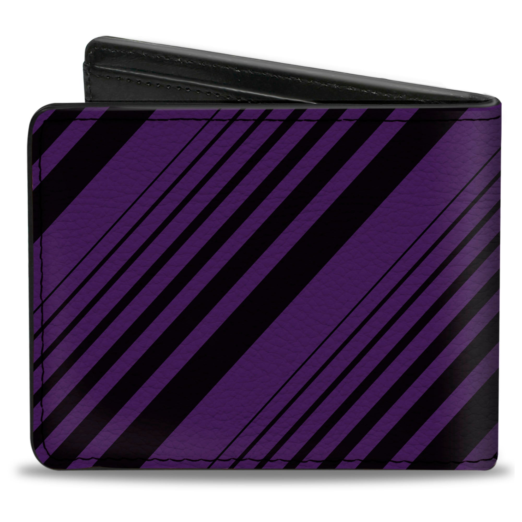 Bi-Fold Wallet - Diagonal Stripes Purples Bi-Fold Wallets Buckle-Down