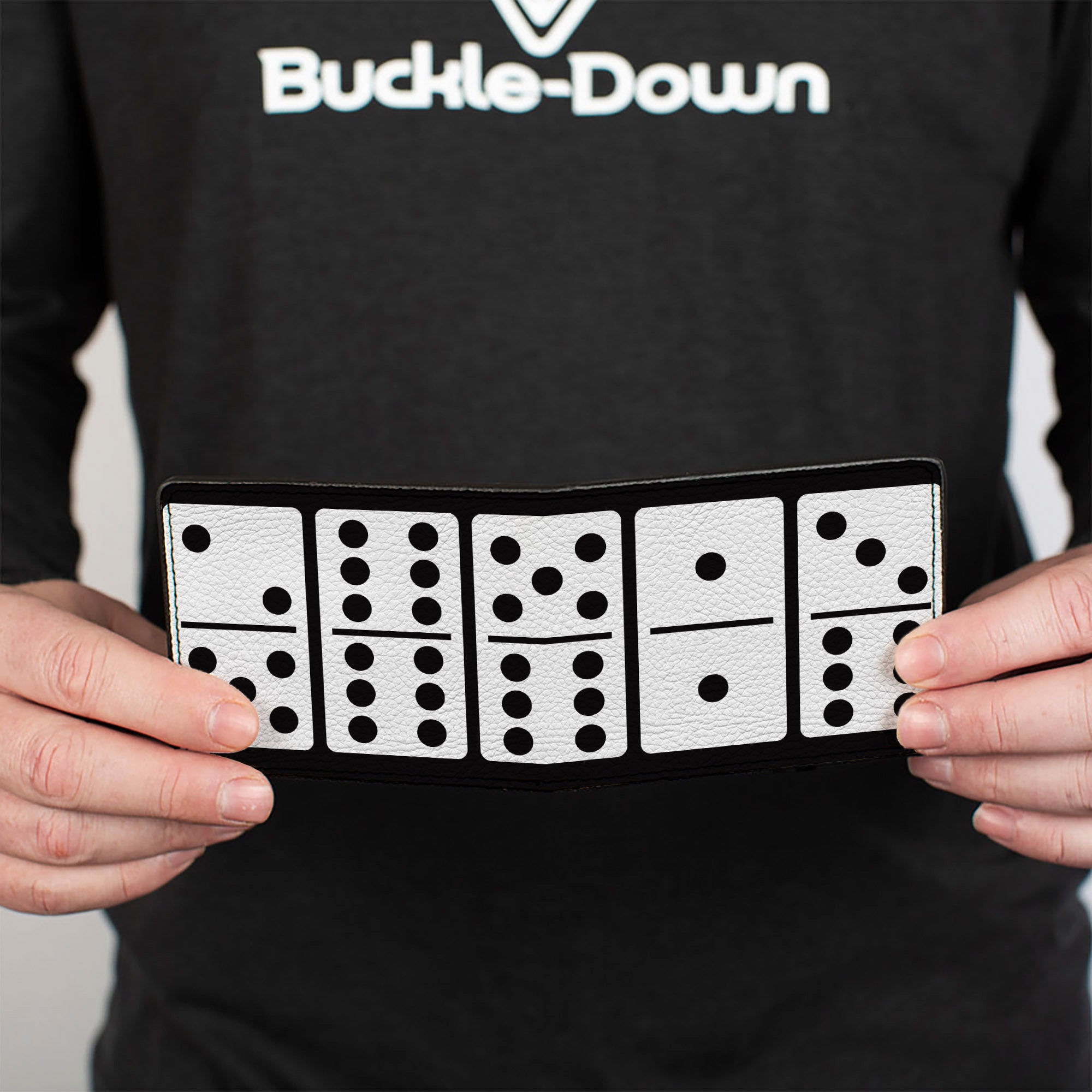 Bi-Fold Wallet - Dominoes Black White Black Bi-Fold Wallets Buckle-Down