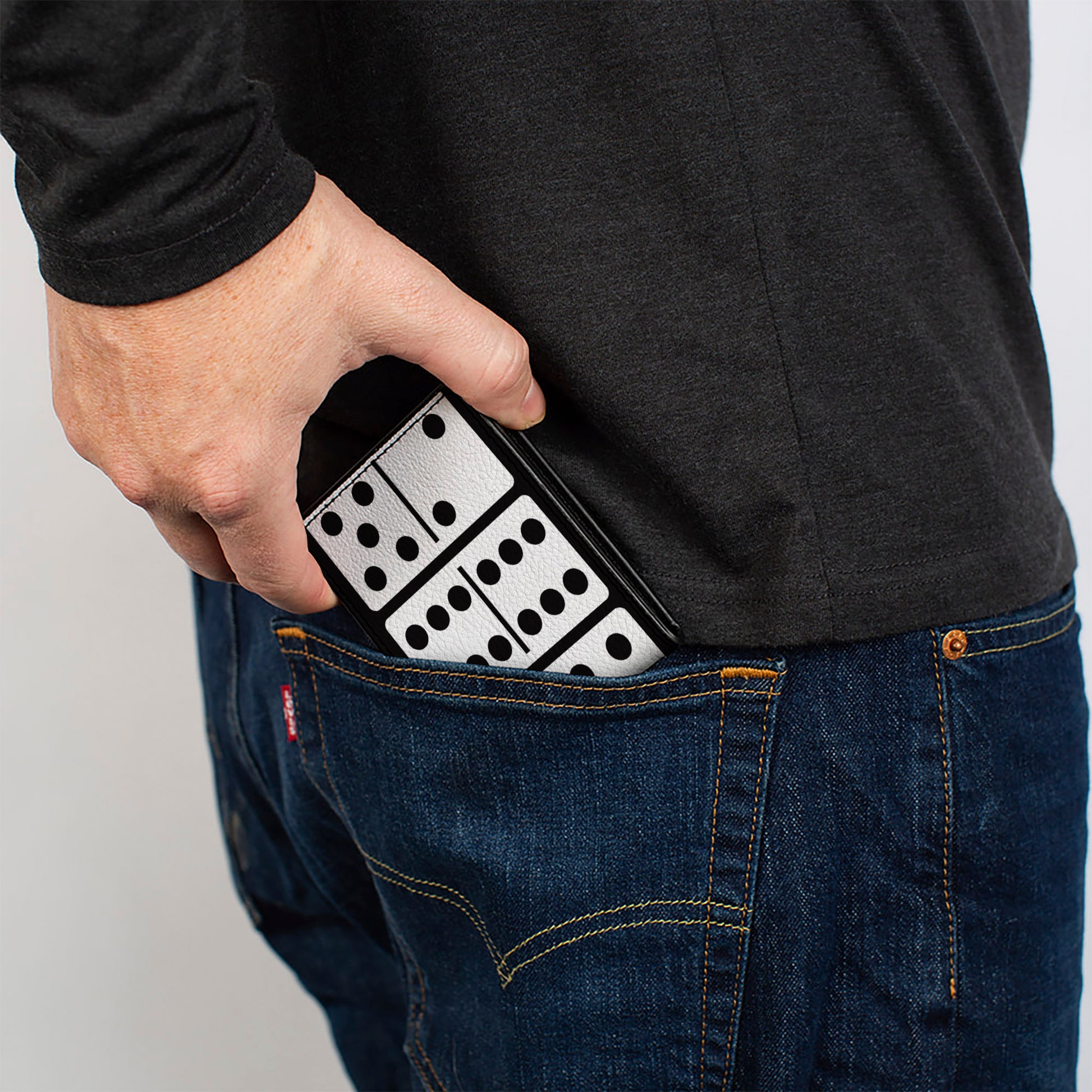 Bi-Fold Wallet - Dominoes Black White Black Bi-Fold Wallets Buckle-Down