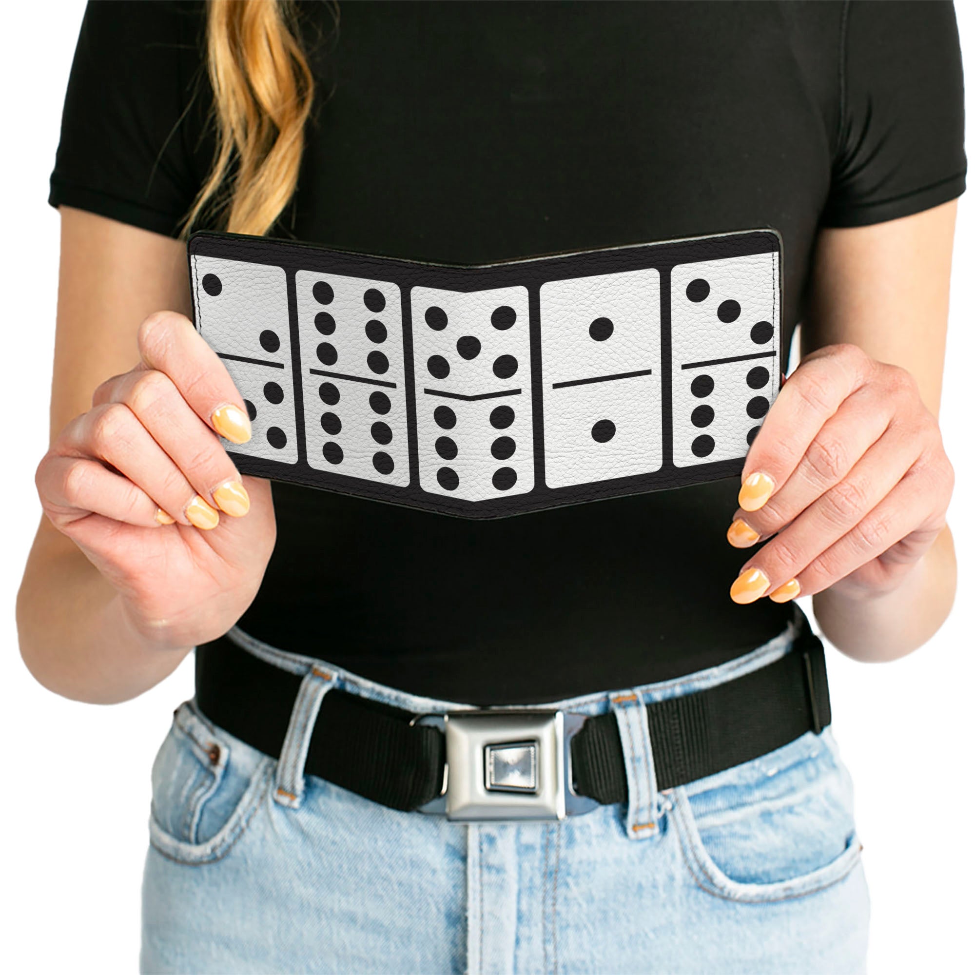 Bi-Fold Wallet - Dominoes Black White Black Bi-Fold Wallets Buckle-Down