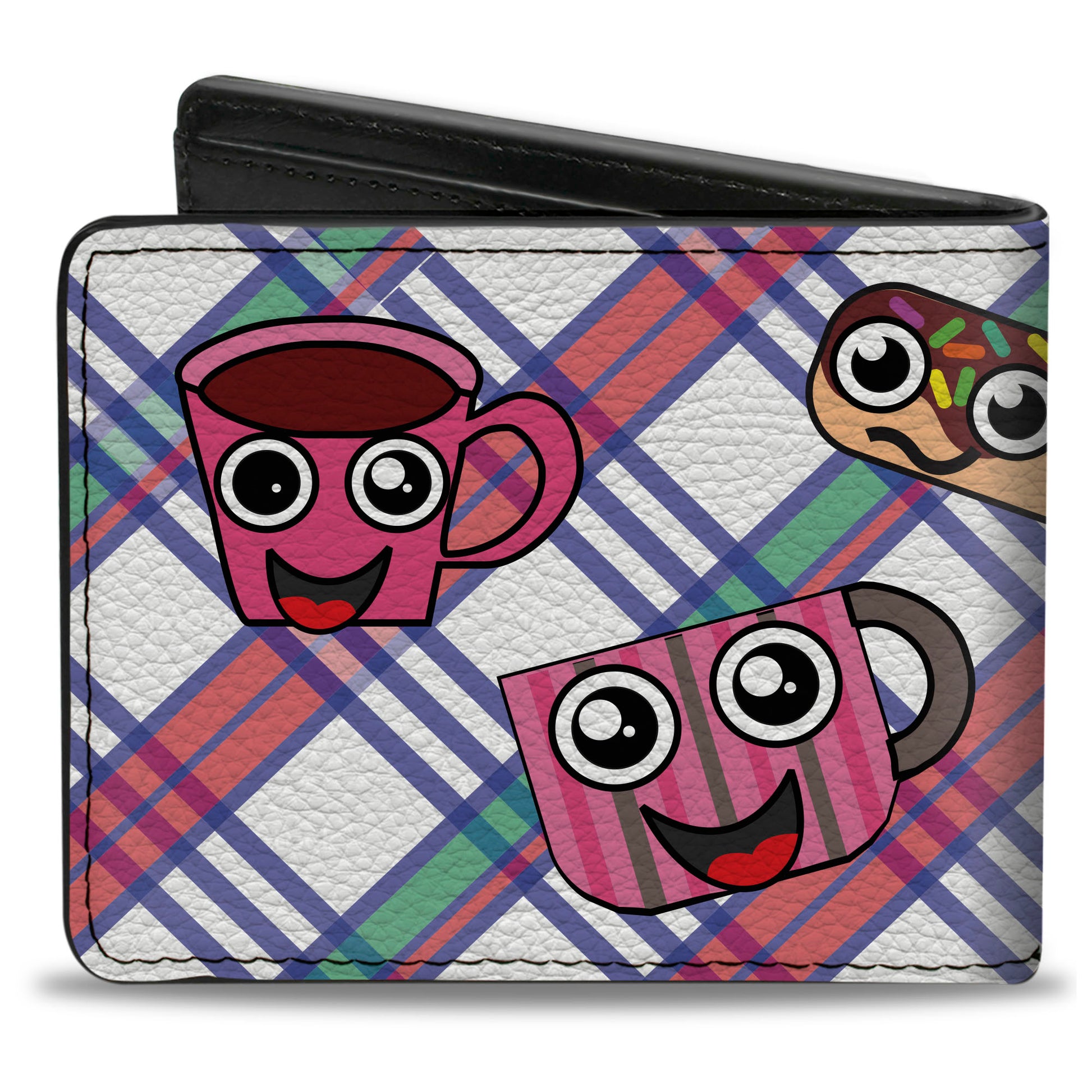Bi-Fold Wallet - Donuts & Coffee Cartoon2 Bi-Fold Wallets Buckle-Down