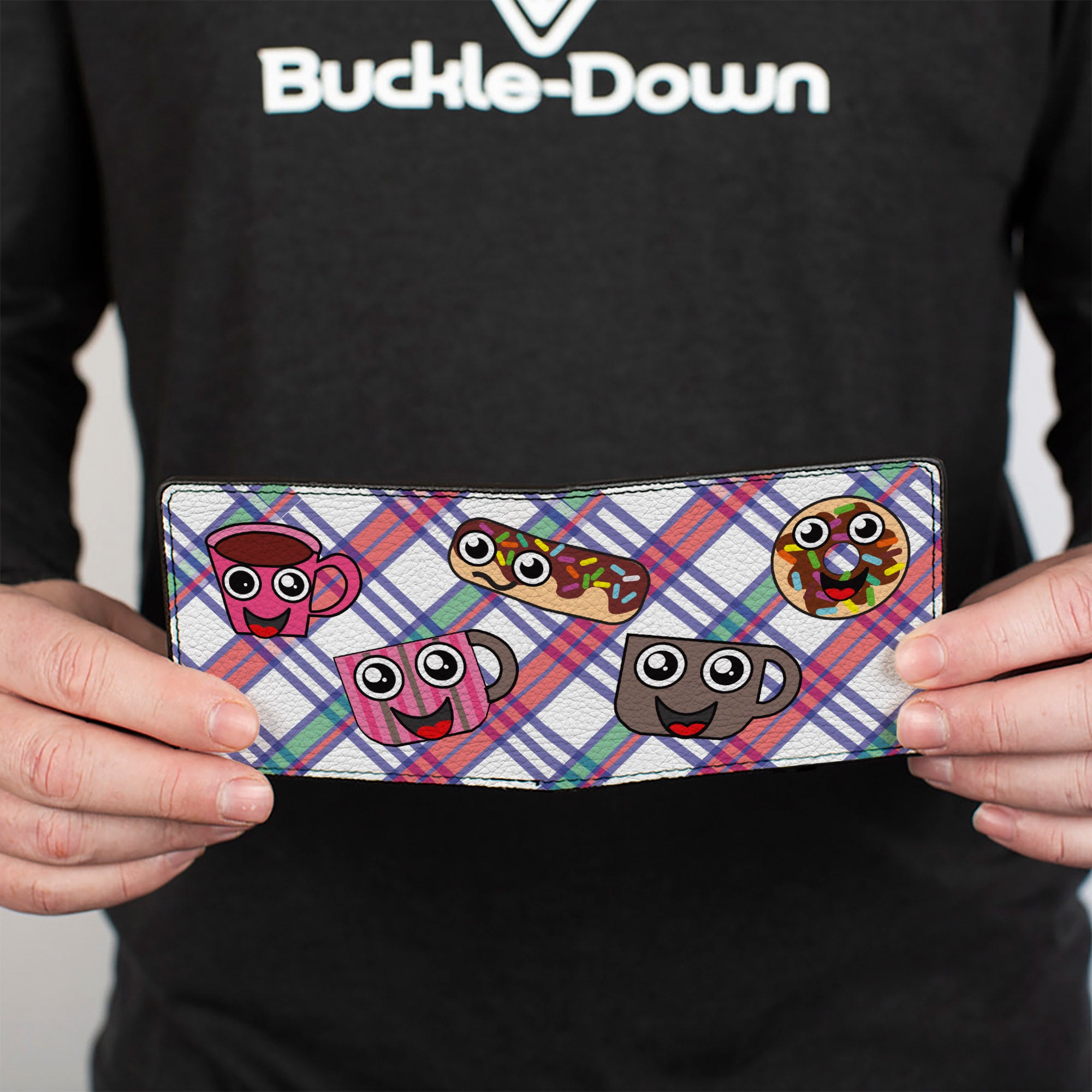 Bi-Fold Wallet - Donuts & Coffee Cartoon2 Bi-Fold Wallets Buckle-Down