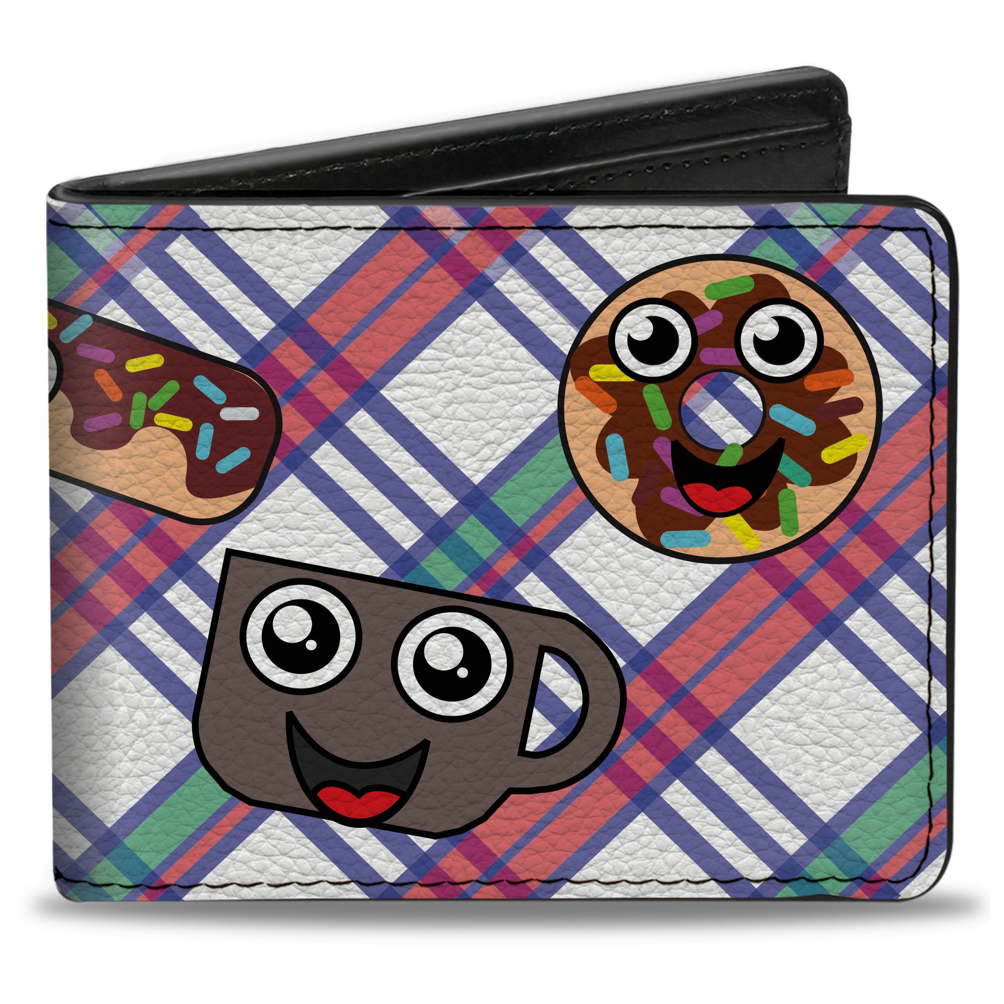 Bi-Fold Wallet - Donuts & Coffee Cartoon2 Bi-Fold Wallets Buckle-Down