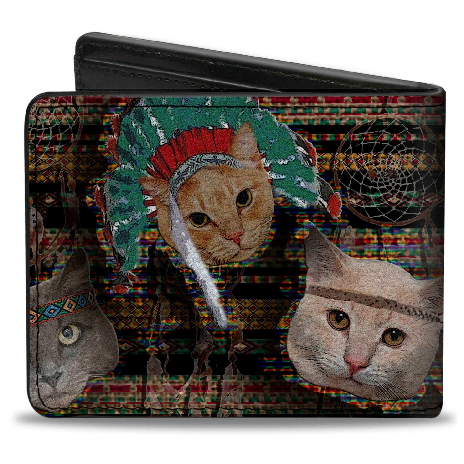 Bi-Fold Wallet - Dream Catcher Cats Bi-Fold Wallets Buckle-Down