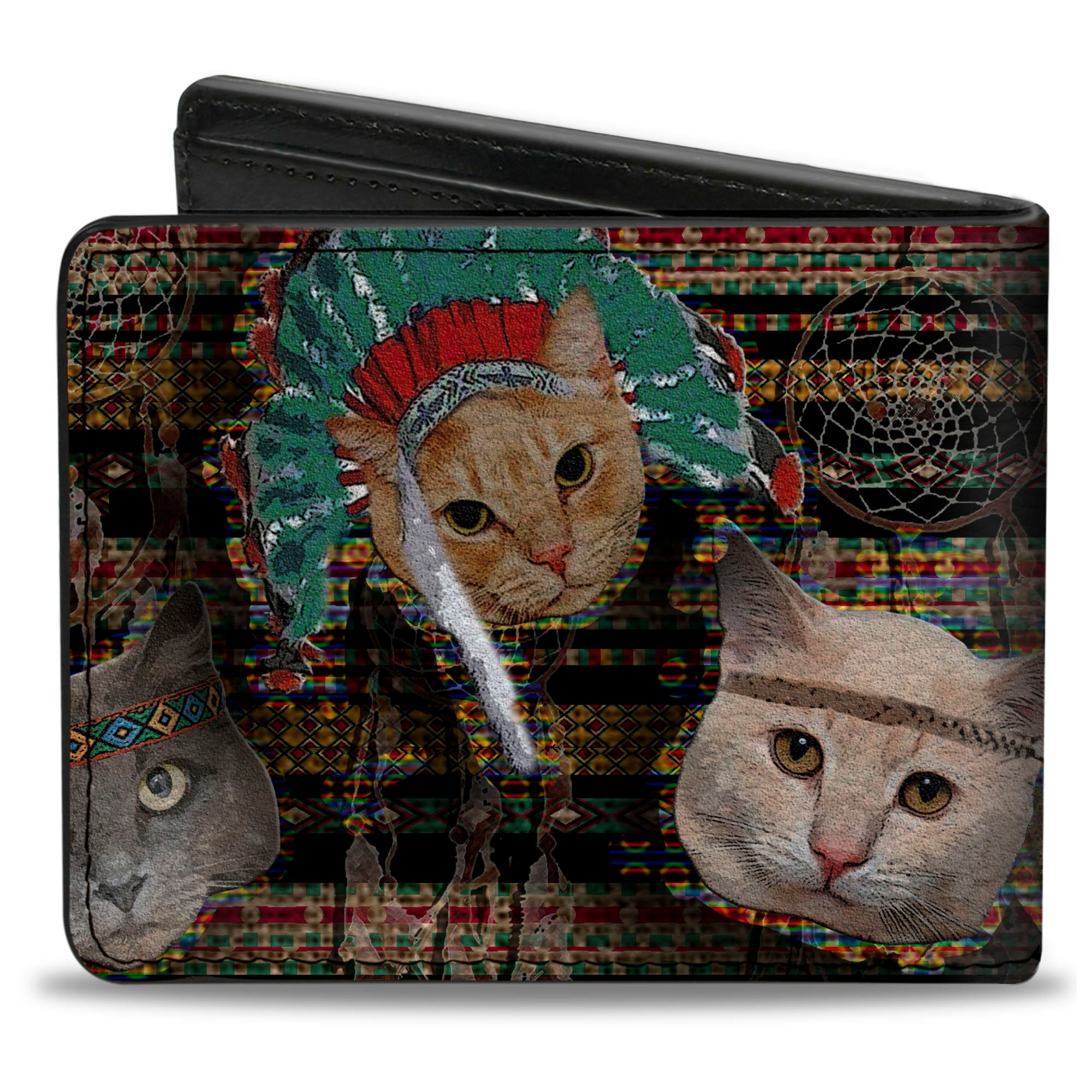Bi-Fold Wallet - Dream Catcher Cats Bi-Fold Wallets Buckle-Down