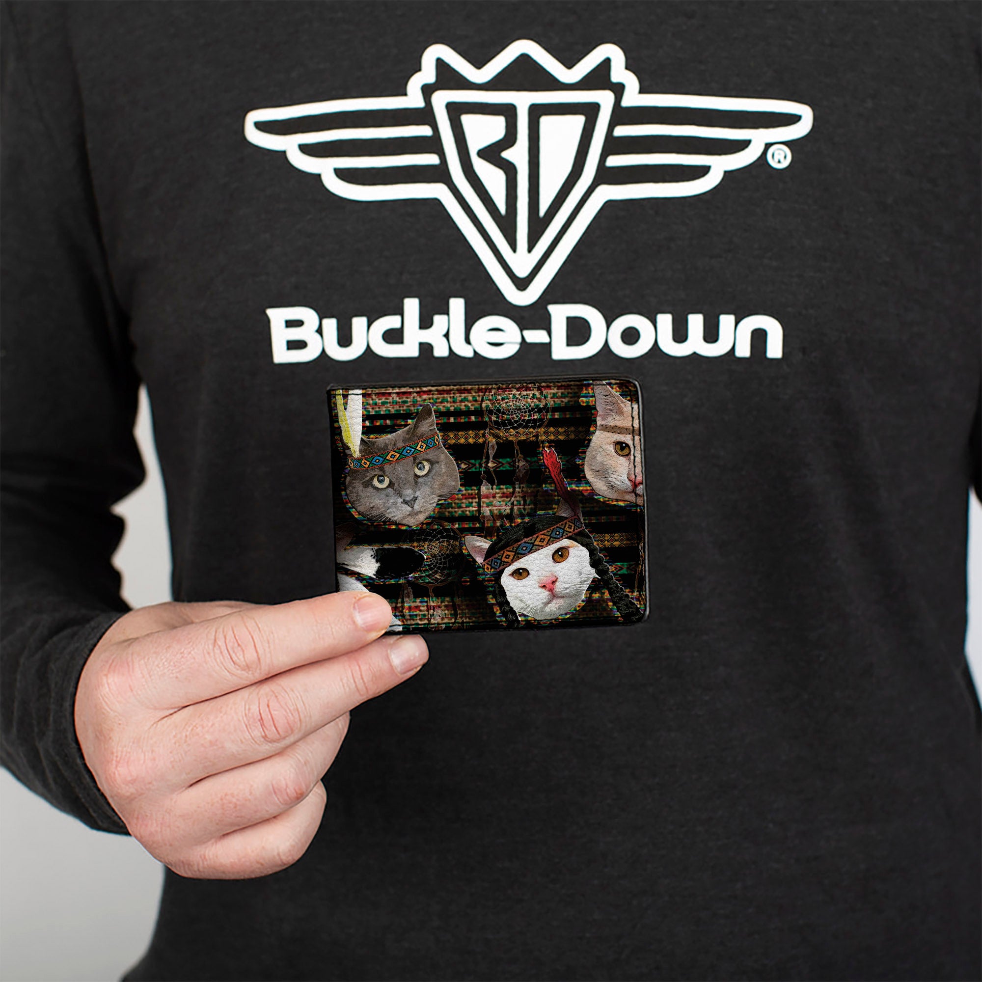 Bi-Fold Wallet - Dream Catcher Cats Bi-Fold Wallets Buckle-Down