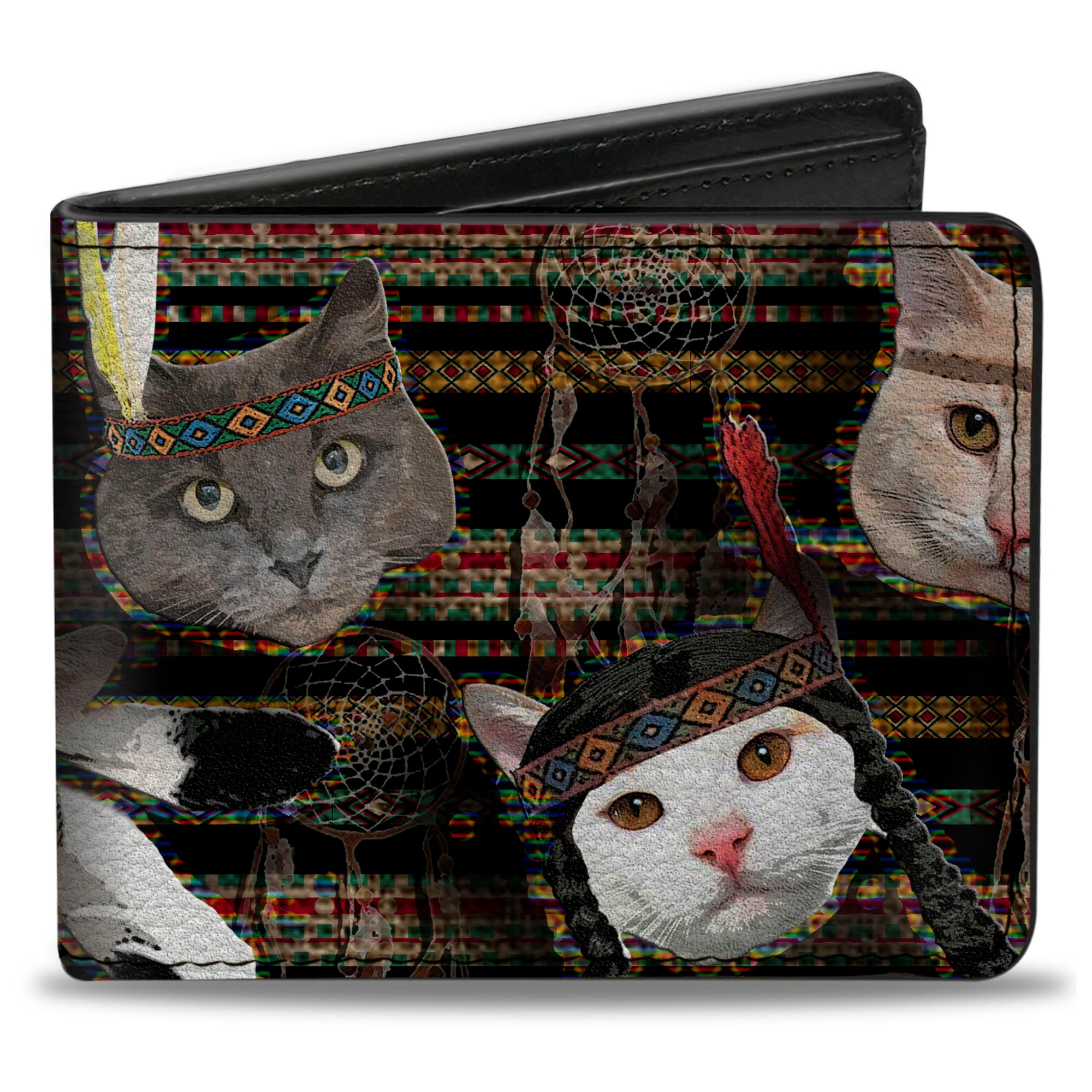 Bi-Fold Wallet - Dream Catcher Cats Bi-Fold Wallets Buckle-Down