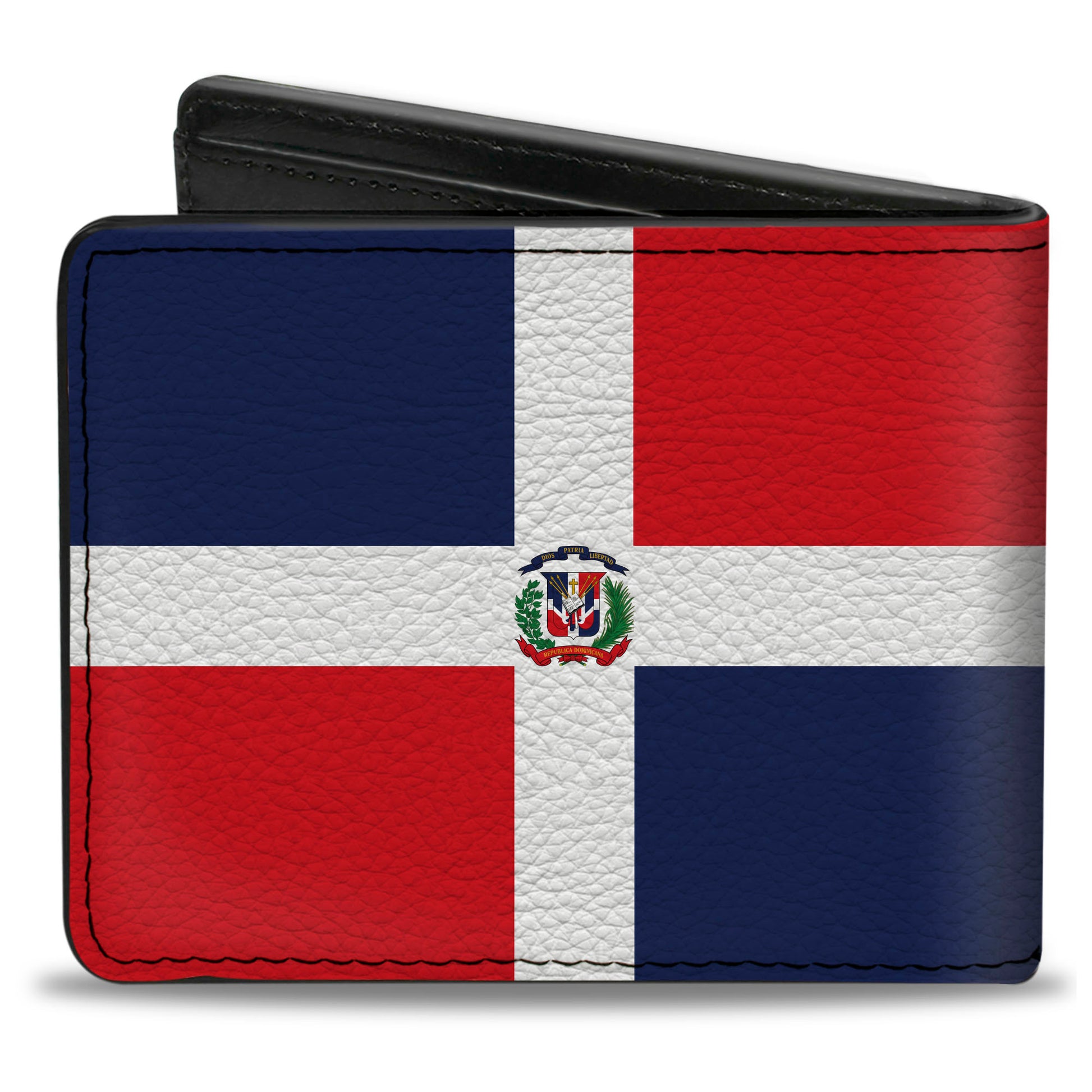 Bi-Fold Wallet - Dominican Republic Flags Black Blocks Bi-Fold Wallets Buckle-Down