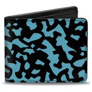 Bi-Fold Wallet - Eighties 1 Blue Black Bi-Fold Wallets Buckle-Down