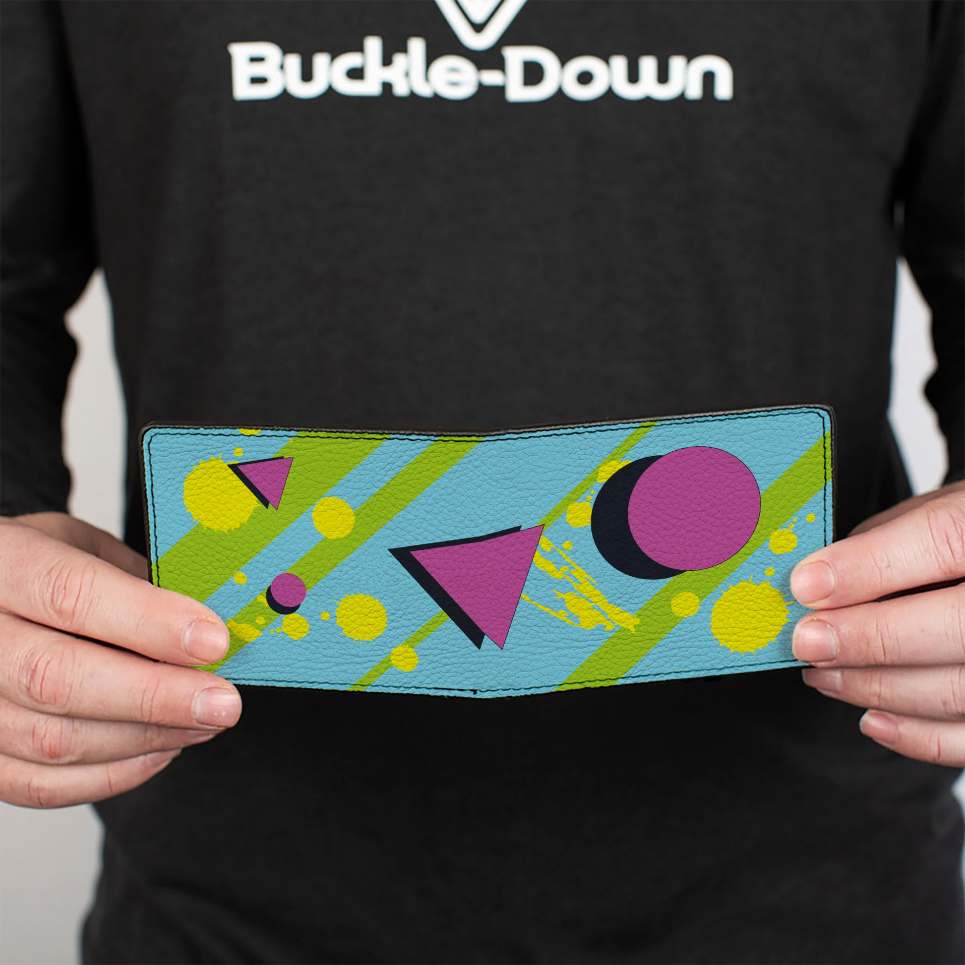 Bi-Fold Wallet - Eighties Party Blue Yellow Pink Bi-Fold Wallets Buckle-Down