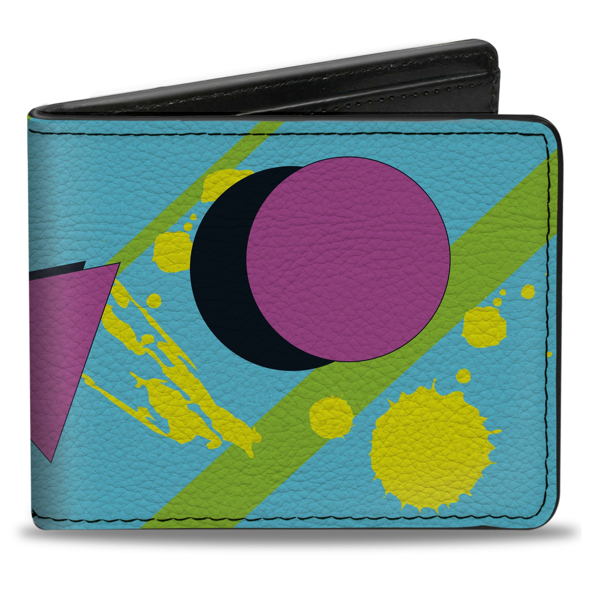Bi-Fold Wallet - Eighties Party Blue Yellow Pink Bi-Fold Wallets Buckle-Down