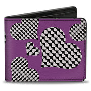 Bi-Fold Wallet - Eighties Hearts Fuchsia Black White Bi-Fold Wallets Buckle-Down
