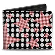 Bi-Fold Wallet - Eighties Stars2 Black White Red Bi-Fold Wallets Buckle-Down