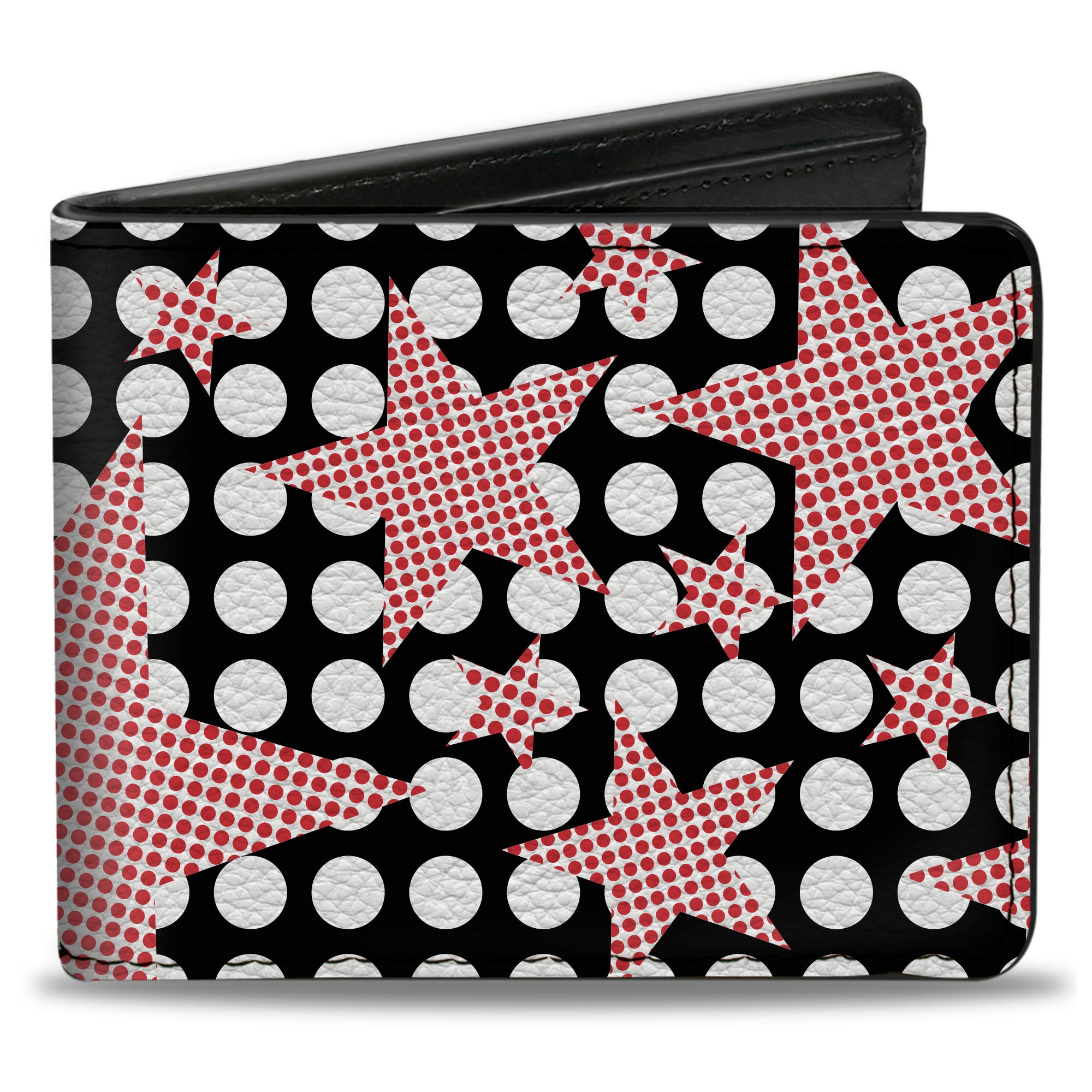 Bi-Fold Wallet - Eighties Stars2 Black White Red Bi-Fold Wallets Buckle-Down