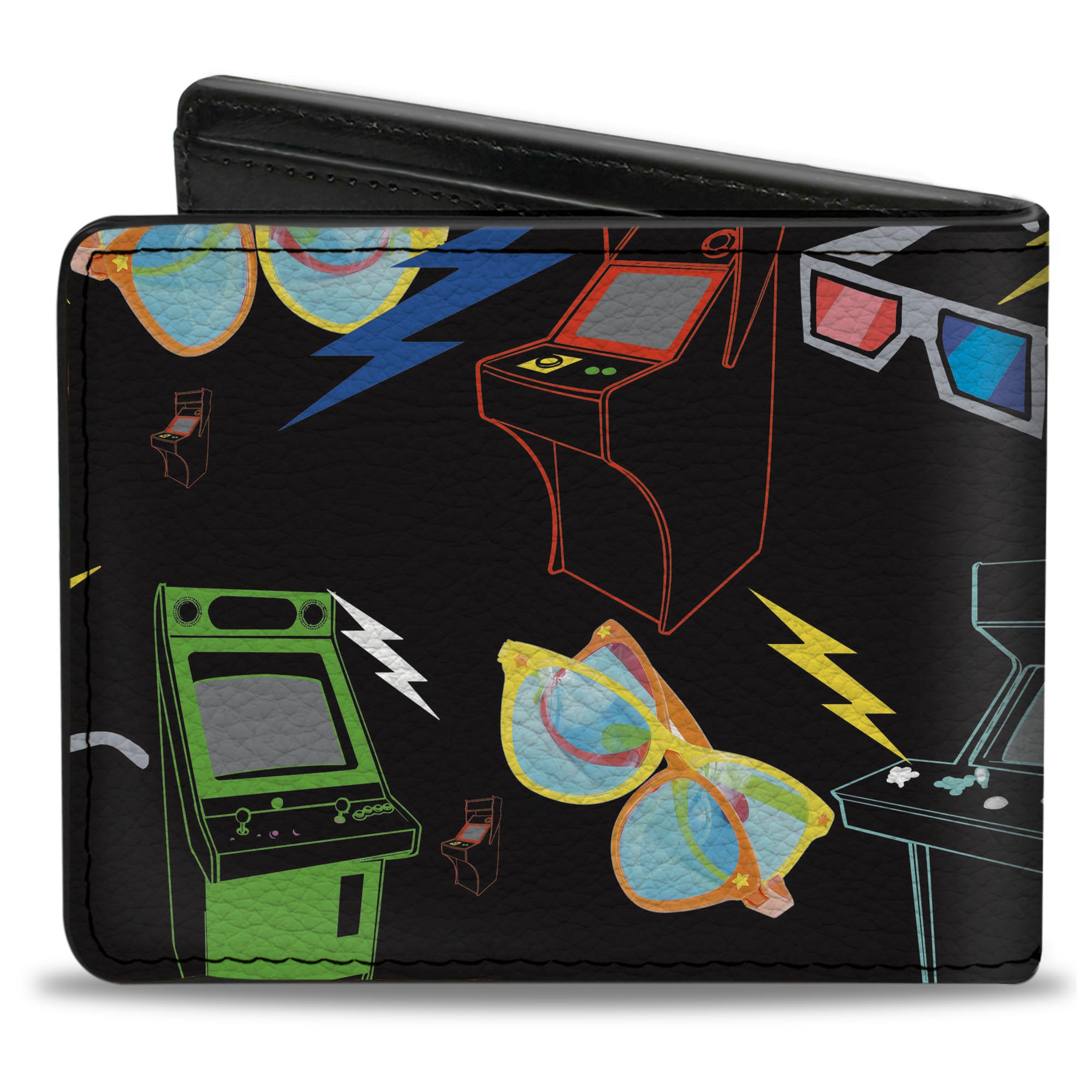 Bi-Fold Wallet - Eighties Arcade Black