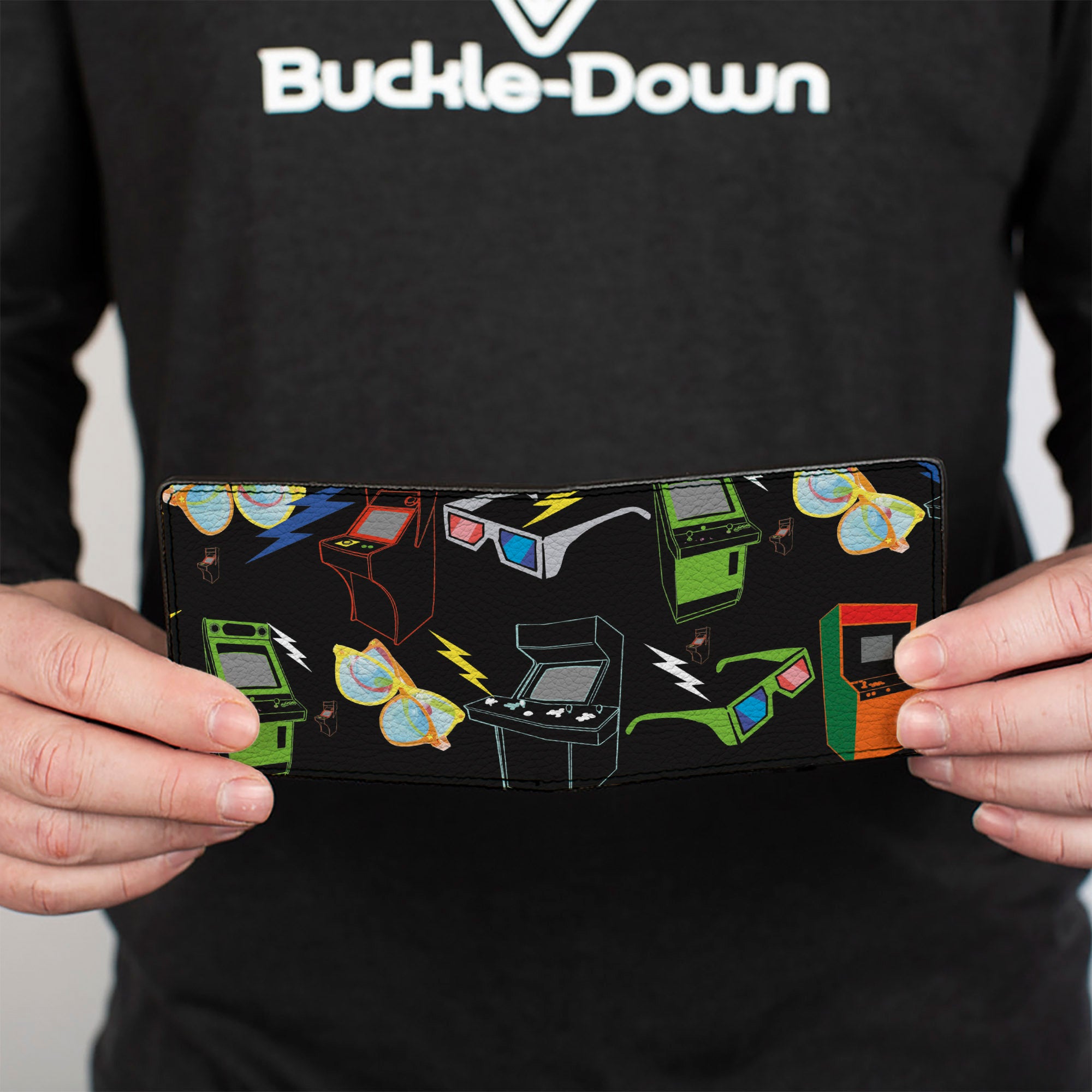 Bi-Fold Wallet - Eighties Arcade Black