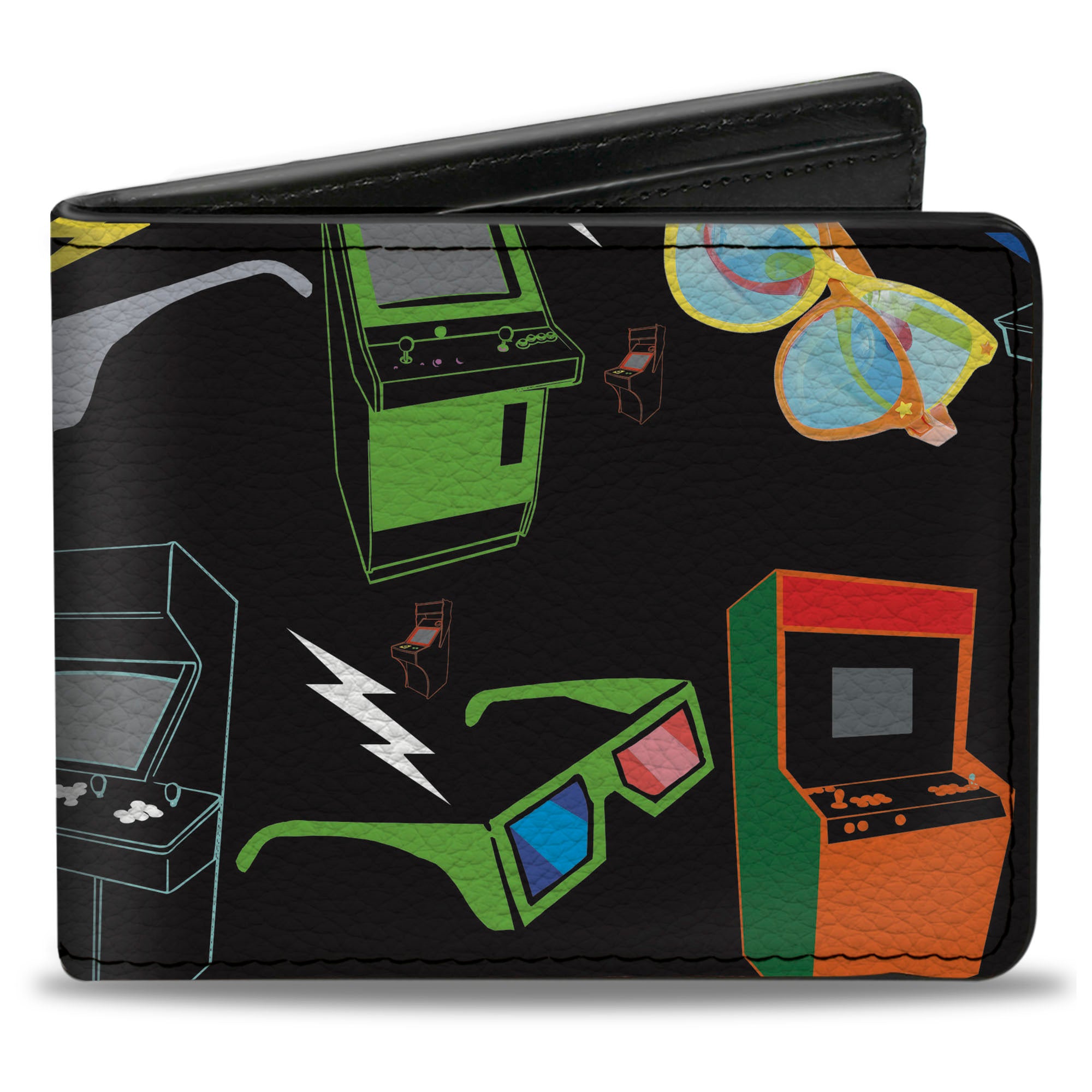 Bi-Fold Wallet - Eighties Arcade Black