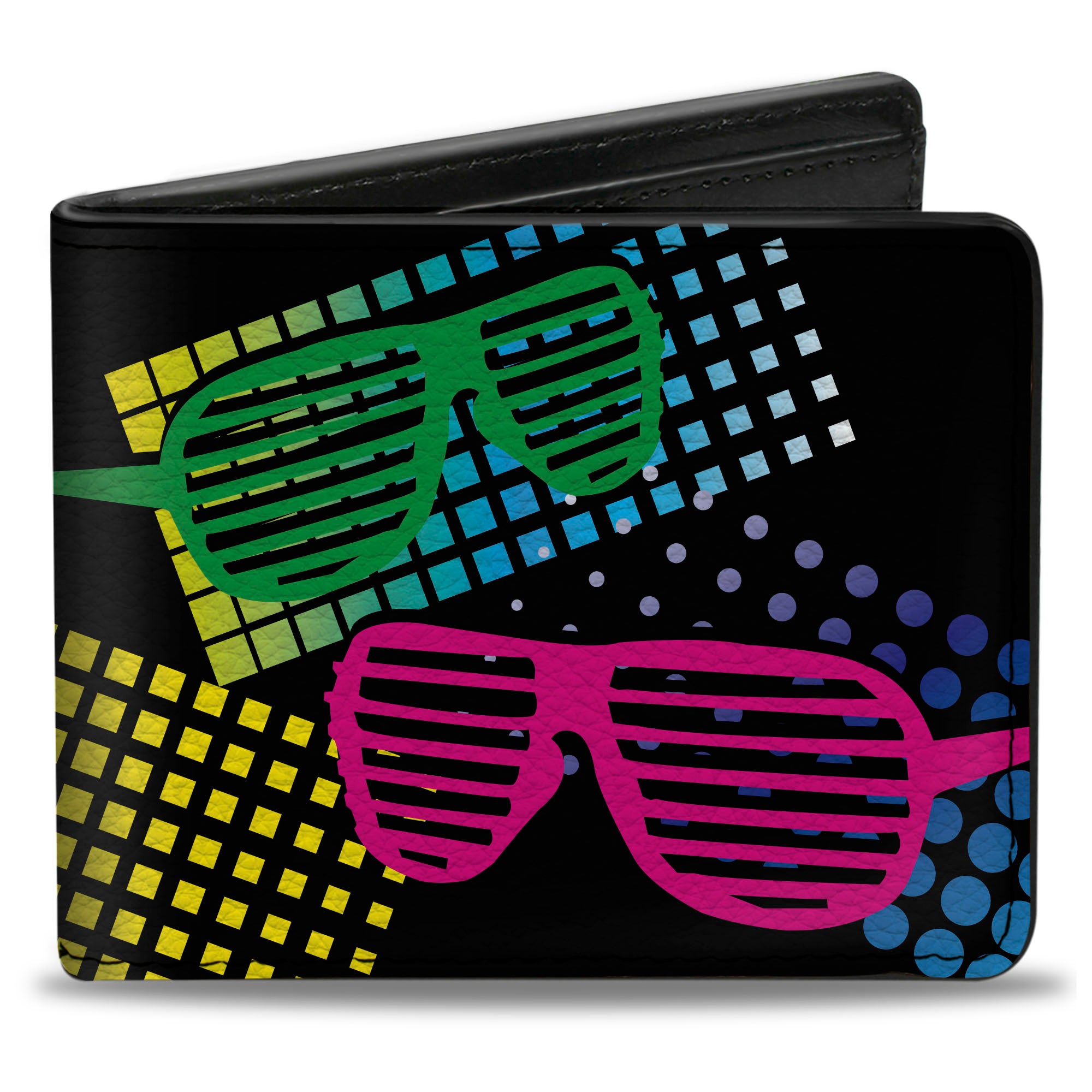 Bi-Fold Wallet - Eighties Shades Black Neon Bi-Fold Wallets Buckle-Down