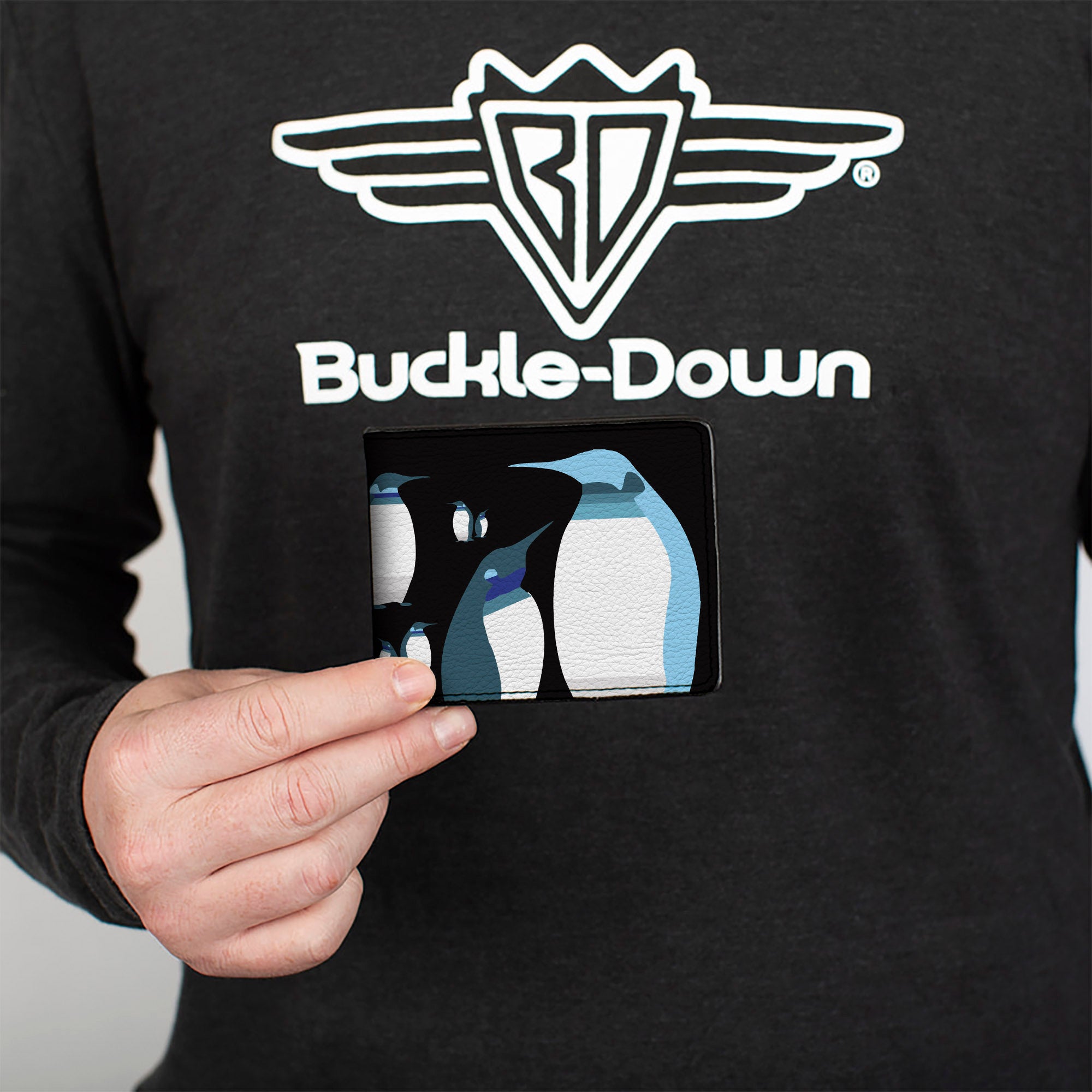 Bi-Fold Wallet - Emperor Penguins Gray Blues Bi-Fold Wallets Buckle-Down