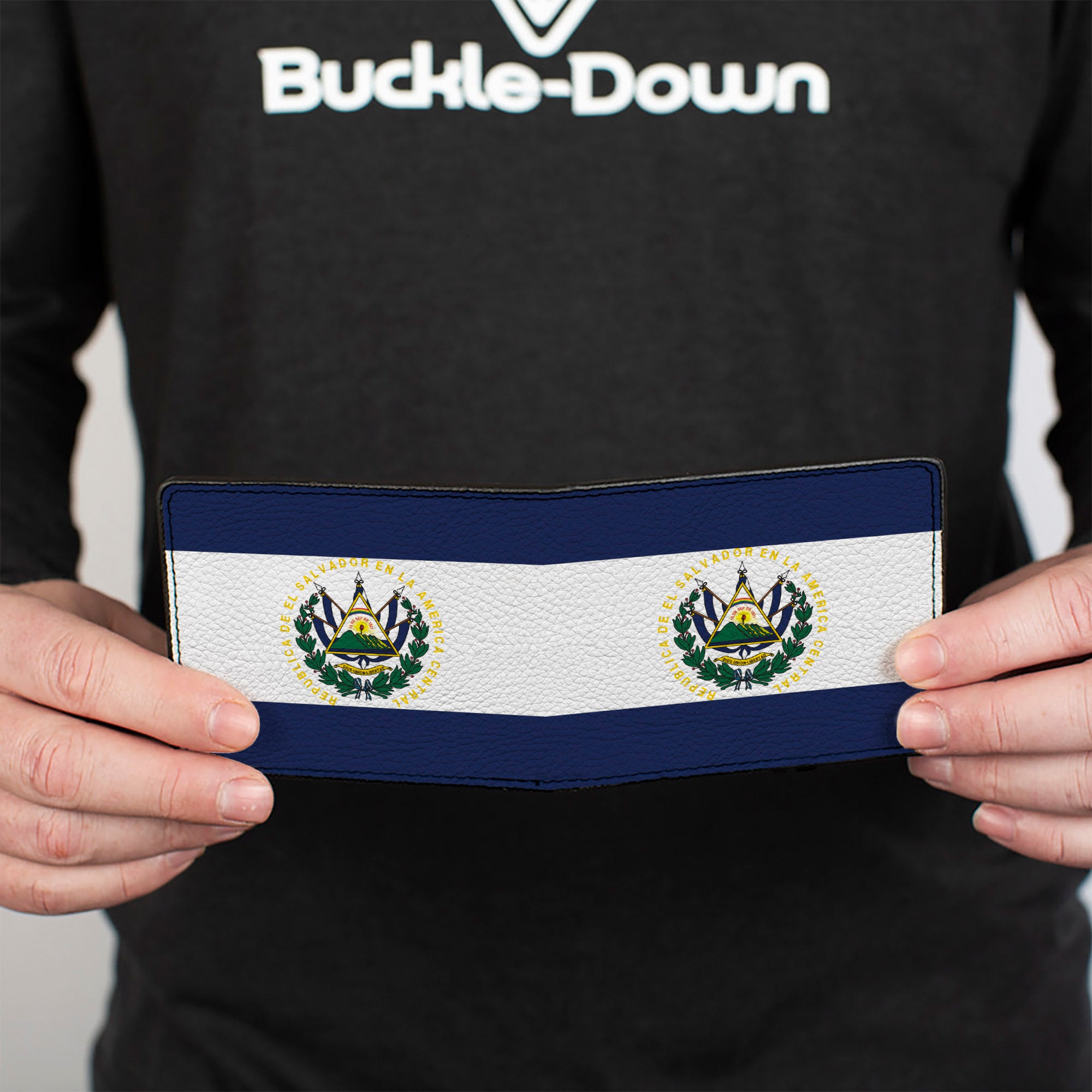 Bi-Fold Wallet - El Salvador Flag Bi-Fold Wallets Buckle-Down