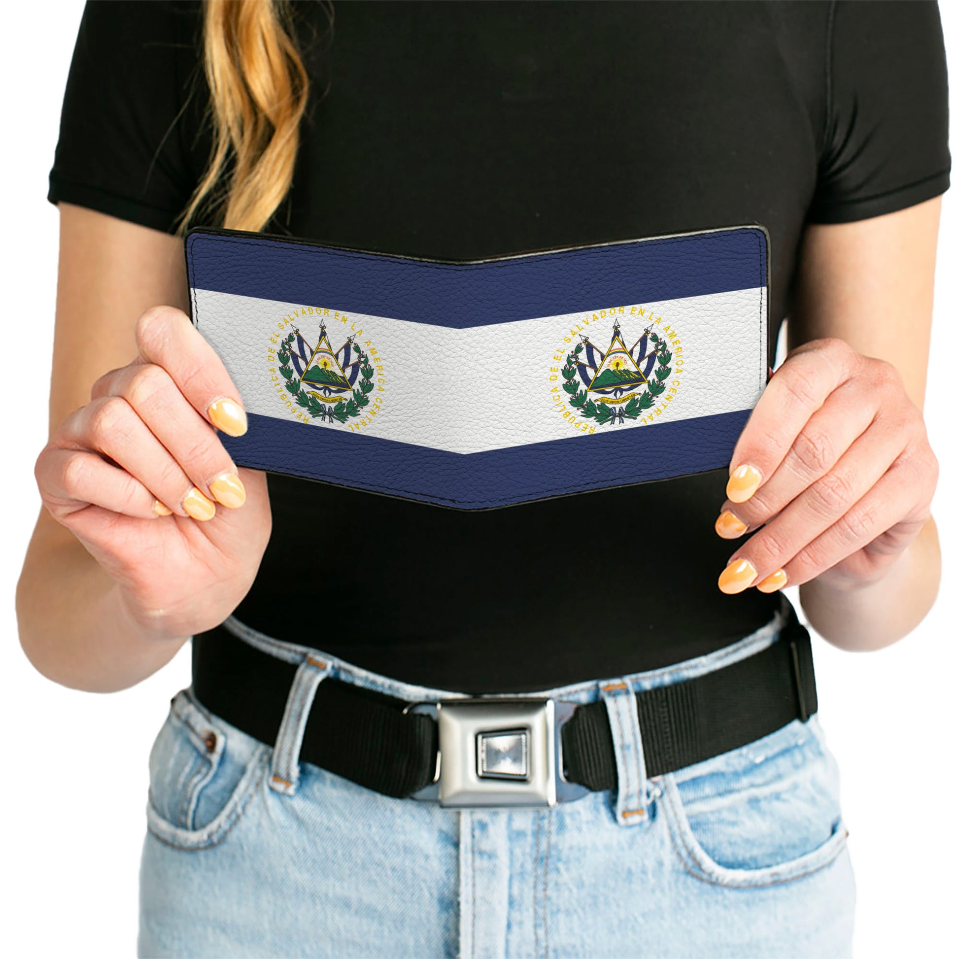 Bi-Fold Wallet - El Salvador Flag Bi-Fold Wallets Buckle-Down