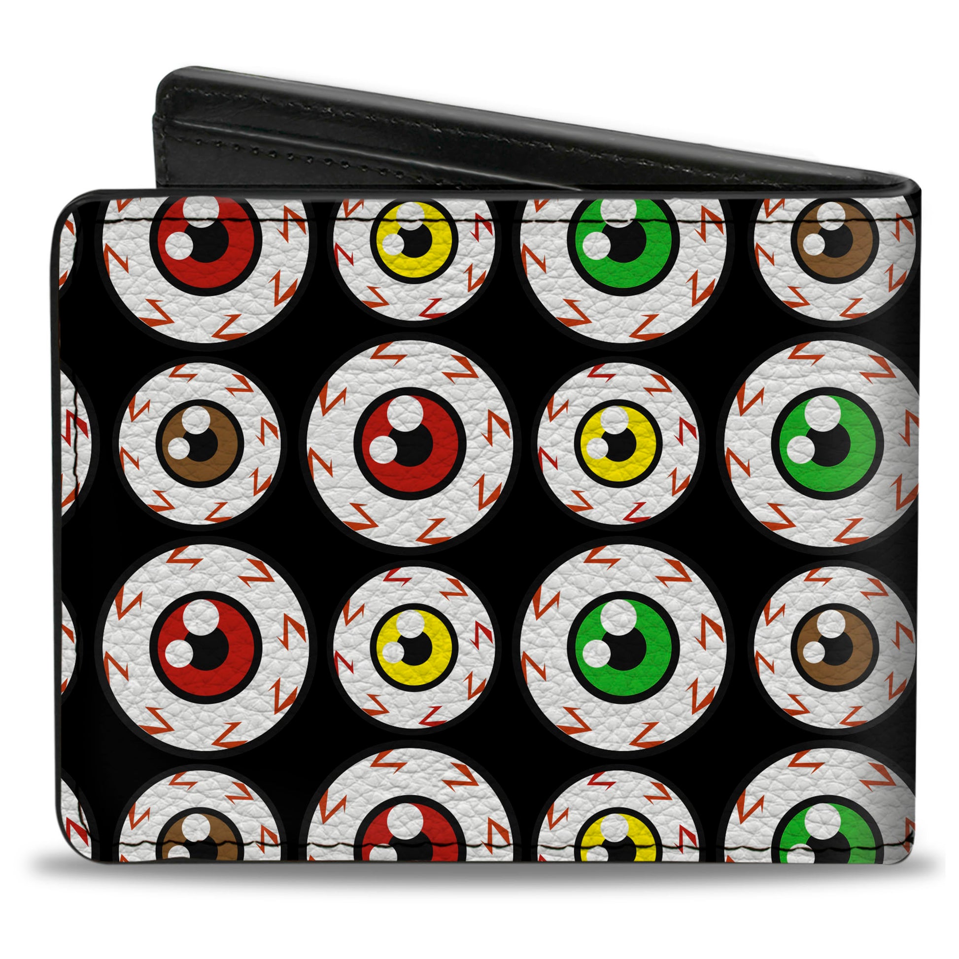Bi-Fold Wallet - Eyeballs Black Multi Color Bi-Fold Wallets Buckle-Down