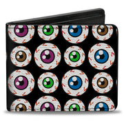 Bi-Fold Wallet - Eyeballs Black Multi Color Bi-Fold Wallets Buckle-Down