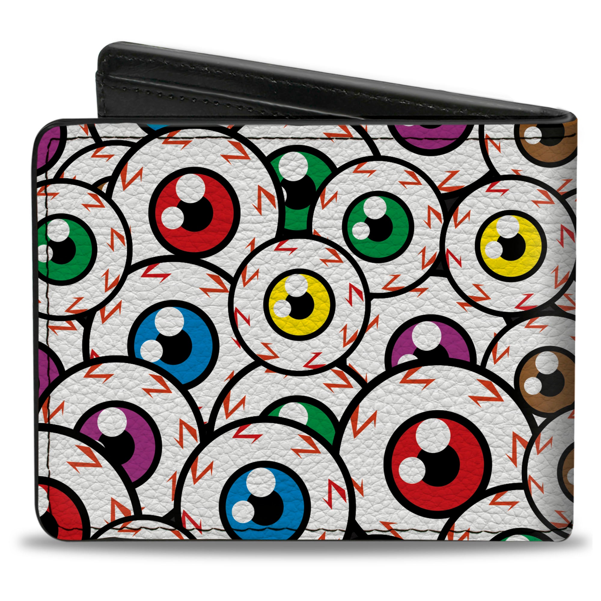 Bi-Fold Wallet - Eyeballs Stacked Bi-Fold Wallets Buckle-Down