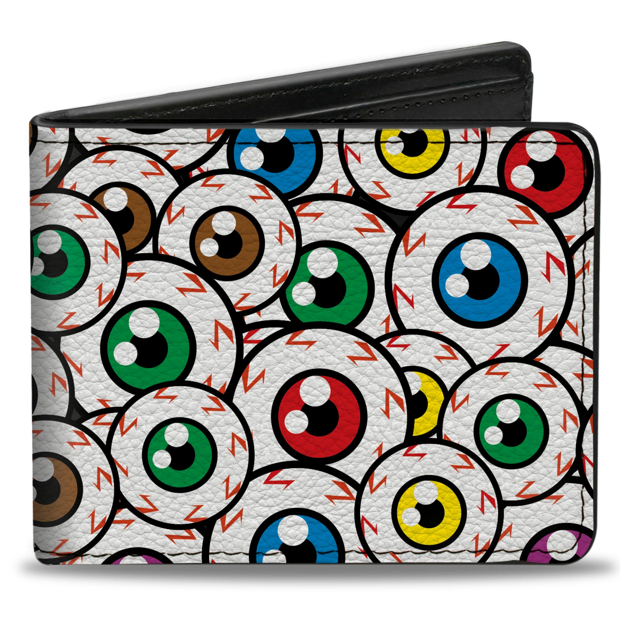 Bi-Fold Wallet - Eyeballs Stacked Bi-Fold Wallets Buckle-Down