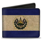 Bi-Fold Wallet - El Salvador Flag Black Bi-Fold Wallets Buckle-Down
