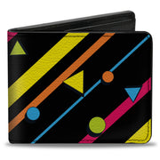 Bi-Fold Wallet - Eighties Party2 Black Multi Neon Bi-Fold Wallets Buckle-Down