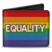 Bi-Fold Wallet - EQUALITY Stripe Rainbow White Bi-Fold Wallets Buckle-Down