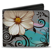 Bi-Fold Wallet - Flowers w Filigree Pink Bi-Fold Wallets Buckle-Down